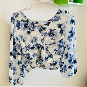 Abercrombie knot-front crop top